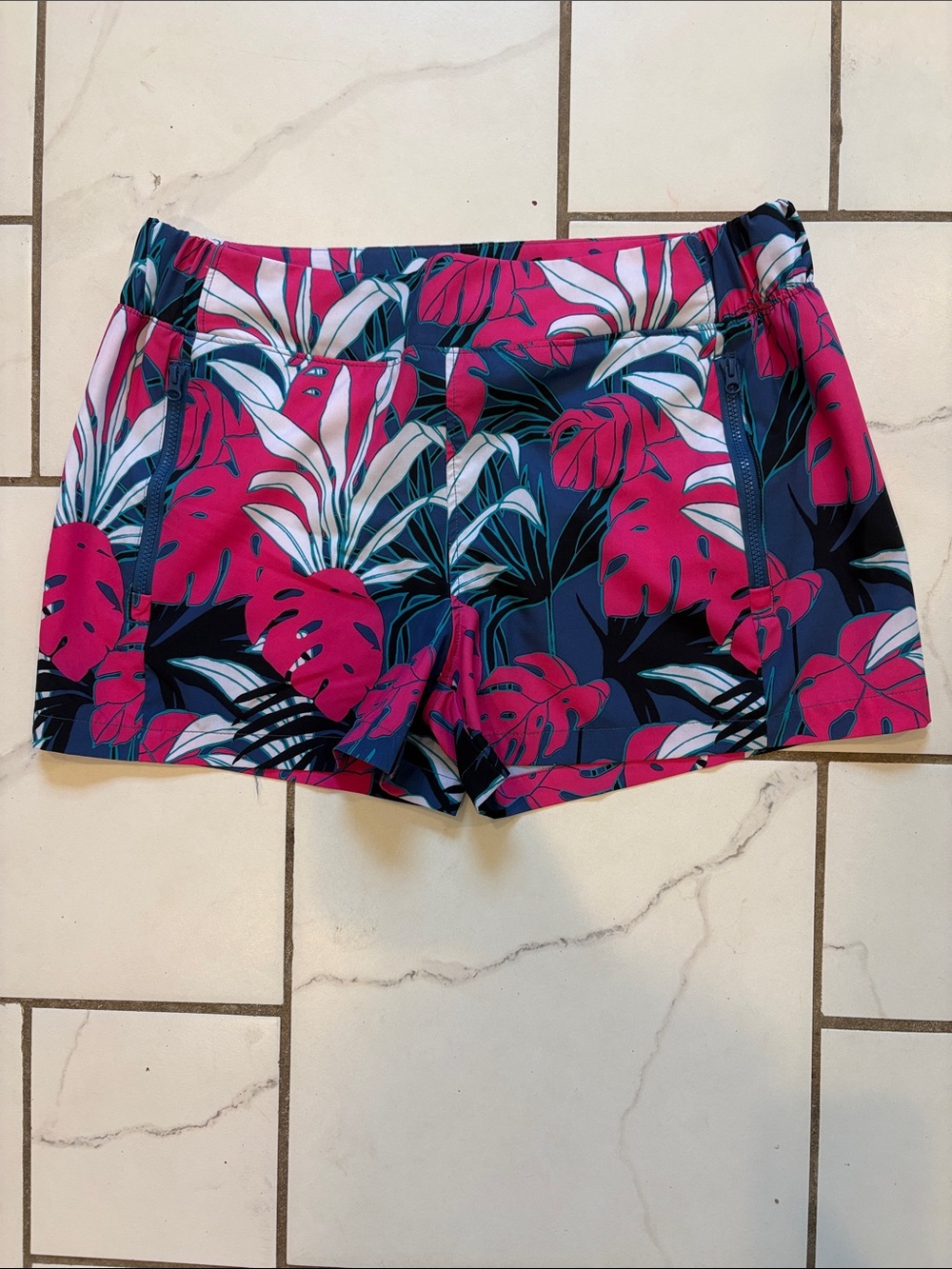 Reel Legends Women’s Performance Vibrant Tropical Swim Shorts - Size PS